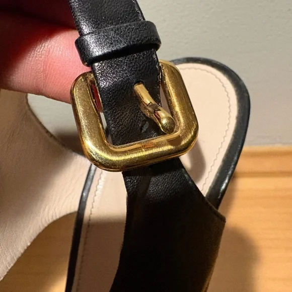 Prada Black Leather Slingback Shoes - Picture 3 of 10